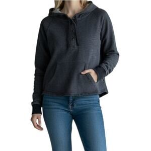 PATAGONIA T-Snap Cropped Pullover Hoodie Women M Blue Comfy Travel Rare Outdoor